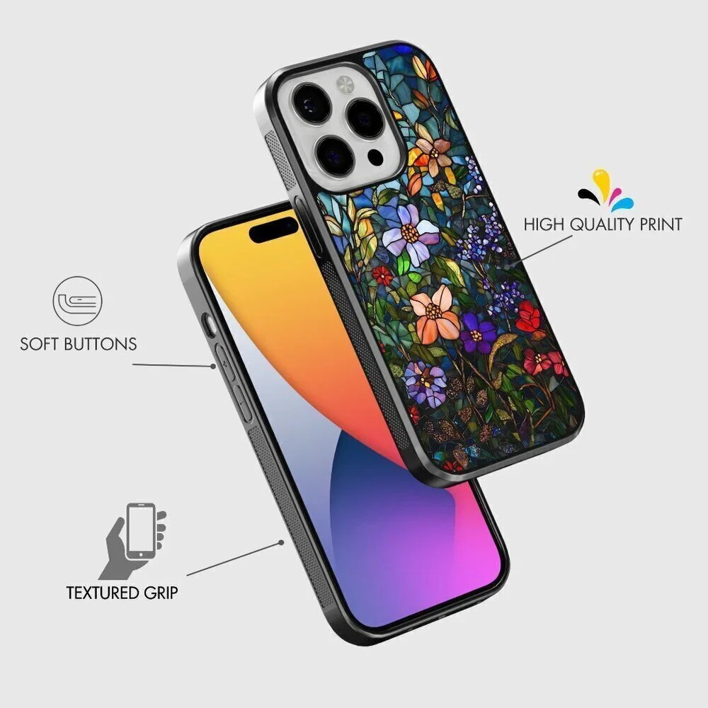 Floral Phone Cover – iPhone 16, 15 Pro, 14, Galaxy S25, S24, S24 Ultra, Pixel 9